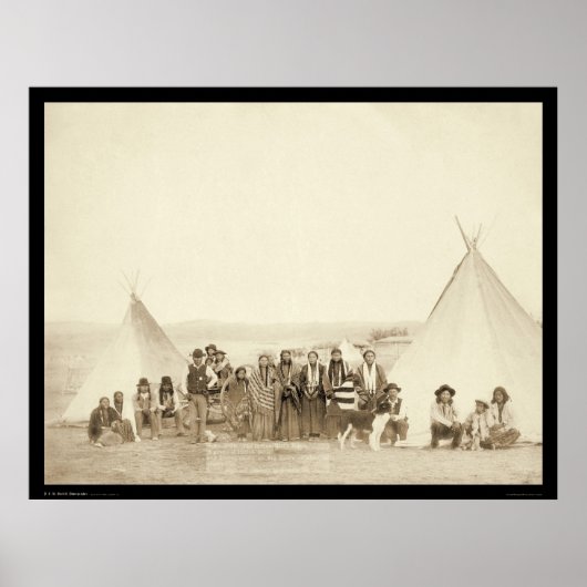 Big Foot's Indische Tipi Camp SD 1890 Poster (Voorkant)