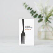 BIG FORK LOGO II voor Chef, Catering, Restaurant Visitekaartje (Staand voorkant)