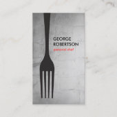 BIG FORK LOGO Silver Chef, Catering, Restaurant Visitekaartje (Voorkant)