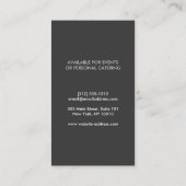 BIG FORK LOGO voor Chef, Catering, Restaurant, Ete Visitekaartje (Achterkant)