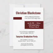 Big Foto met Blocks van Maroon Afstuderen Kaart (Achterkant)