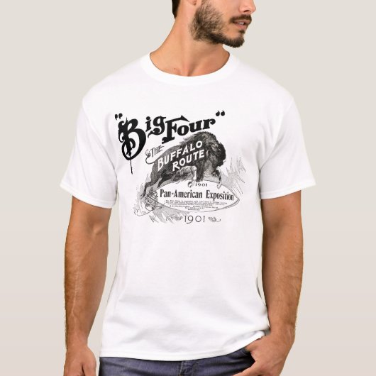 Big Four Buffalo Route Pan American Expo 1901 NY T-shirt (Voorkant)