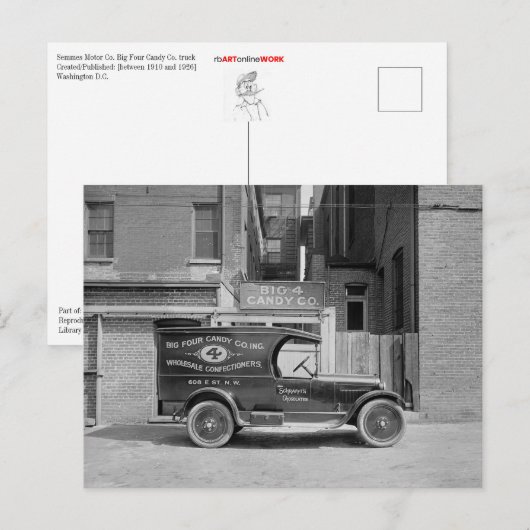 Big Four Snoep Co. Truck Briefkaart (Voorkant / Achterkant)