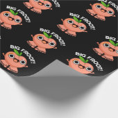 Big Froot Funny Big Foot Pun Dark BG Cadeaupapier (Hoek)