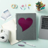 Big fuchsia hot-roze hart, Love Sticker (iPad Cover)