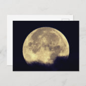 Big Full-Moon in de wolken Briefkaart (Voorkant / Achterkant)