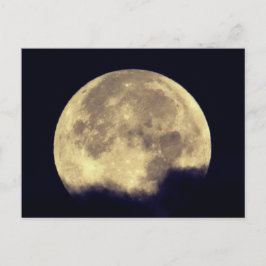 Big Full-Moon in de wolken Briefkaart