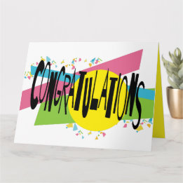 BIG Fun Colorful Gefeliciteerd Celebration 8x10 Kaart