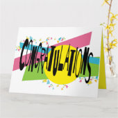 BIG Fun Colorful Gefeliciteerd Celebration 8x10 Kaart (Gele Bloem)