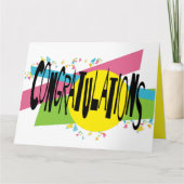 BIG Fun Colorful Gefeliciteerd Celebration 8x10 Kaart (Voorkant)