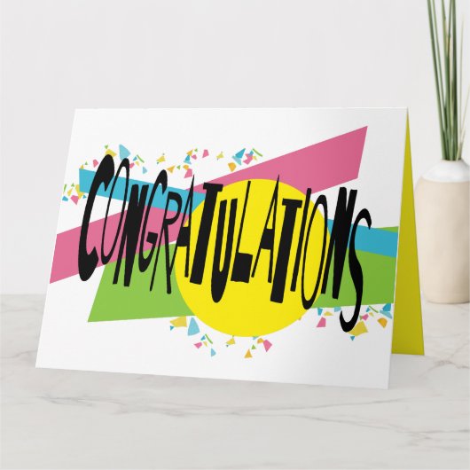 BIG Fun Colorful Gefeliciteerd Celebration 8x10 Kaart (Voorkant)