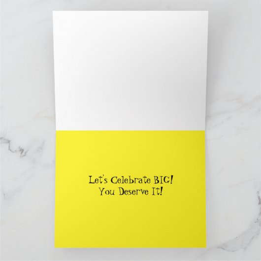 BIG Fun Colorful Gefeliciteerd Celebration 8x10 Kaart (Binnen)