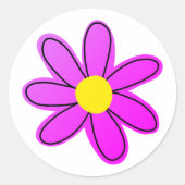 Big Fun Flower Round Sticker (Voorkant)