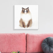 Big Furry Cat Canvas Afdruk (Insitu (Woonkamer))