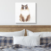 Big Furry Cat Canvas Afdruk (Insitu (Slaapkamer))