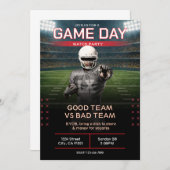 BIG GAME Football Party Invitation Kaart (Voorkant / Achterkant)