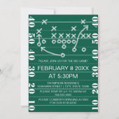 Big Game Football Play Diagram Party Invitation Kaart (Voorkant)