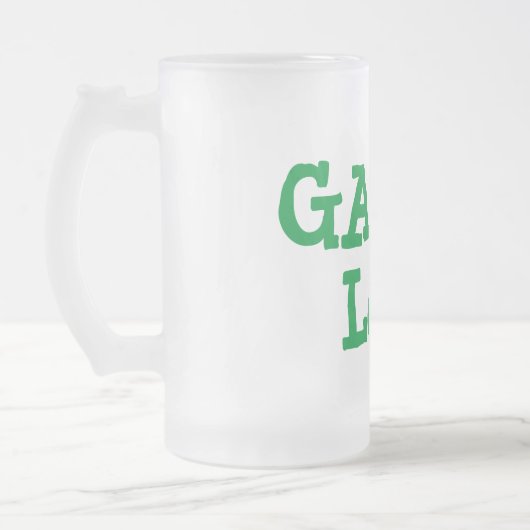 Big Gator Love Frosted Glass Beer Mok (Links)