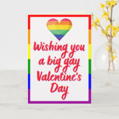 Big Gay Day LGBT Pride Thleed Valentijn Card Kaart (Gele Bloem)