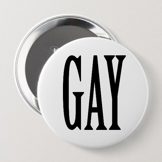 BIG GAY RONDE BUTTON 4,0 CM (Voorkant /achterkant)