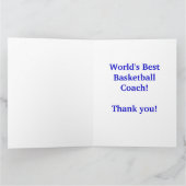 BIG Gepersonaliseerde Basketbal Kaarten voor Coach (Binnen)