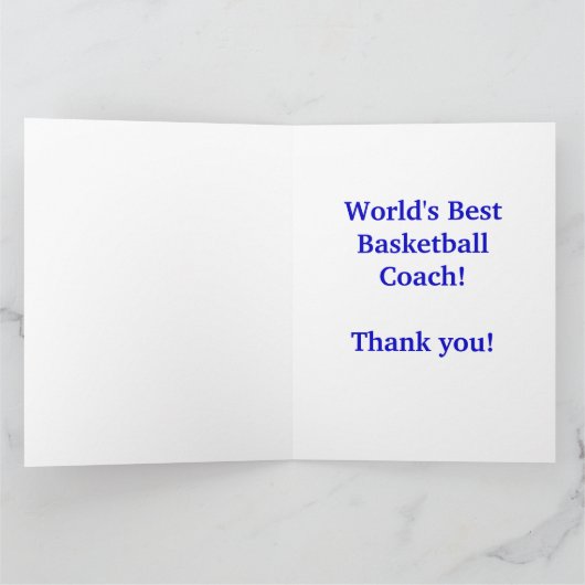BIG Gepersonaliseerde Basketbal Kaarten voor Coach (Binnen)