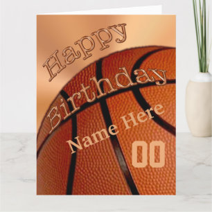 BIG Gepersonaliseerde Happy Birthday Basketbal Kaa Kaart