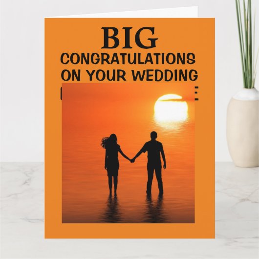 BIG GIANT WEDDING MARRIAGE CONGRATULALALATION CARD KAART (Voorkant)