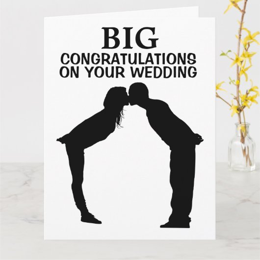 BIG GIANT WEDDING MARRIAGE CONGRATULALALATION CARD KAART (Gele Bloem)