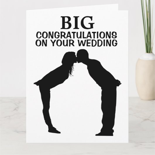 BIG GIANT WEDDING MARRIAGE CONGRATULALALATION CARD KAART (Voorkant)