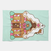 Big Gingerbread House Christmas Kitchen Towel  Theedoek (Horizontaal)