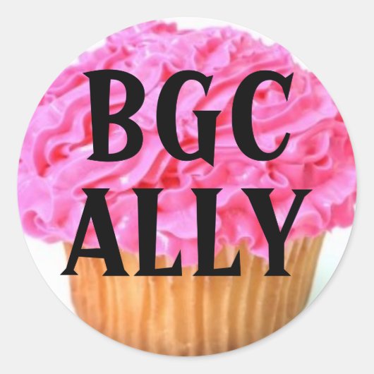 Big Girl Club Ally Ronde Sticker (Voorkant)