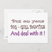 Big Girl Panties Briefkaart (Voorkant / Achterkant)
