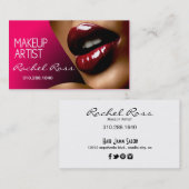 Big Glossy Lips uit Afrika | fuschia Visitekaartje (Voorkant / Achterkant)