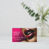 Big Glossy Lips uit Afrika | fuschia Visitekaartje (Staand voorkant)