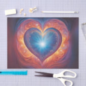 Big Glowing Heart Decoupage Tissue Tissuepapier (Craft)