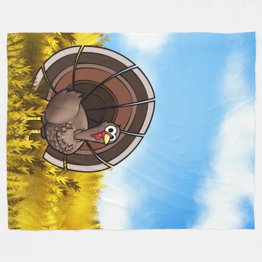 Big Gobble Gobble Gobble Gobble! Fleece Deken (Voorkant (Horizontaal))