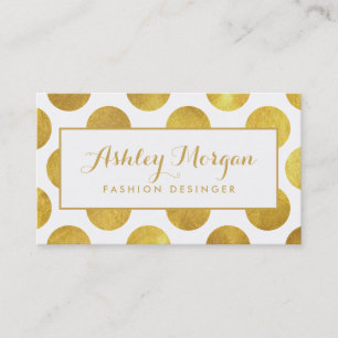 Big Gold Glitter Polka Dots - uniek en stijlvol Visitekaartje