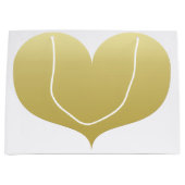 Big Gold Heart | Romantische Gift Bag Groot Cadeauzakje (Voorkant)