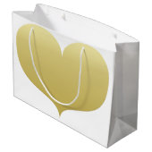 Big Gold Heart | Romantische Gift Bag Groot Cadeauzakje (Achterkant Gekanteld)