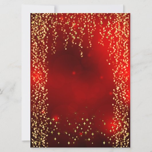 Big Gold Holly Bauble Red Kerstfeestdag Kaart (Achterkant)