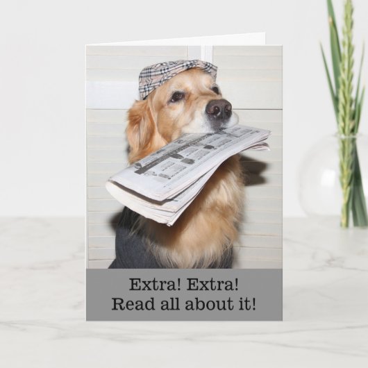 Big Golden News Gefeliciteerd Kaart (Voorkant)