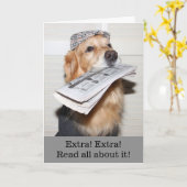 Big Golden News Gefeliciteerd Kaart (Gele Bloem)