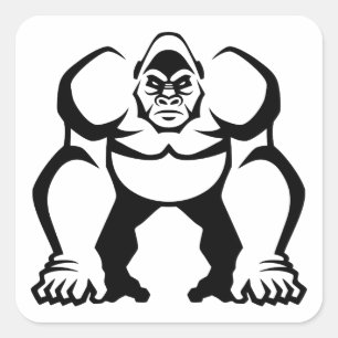 Big Gorilla Vierkante Sticker
