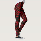 Big Gothic Damask Red Elegance Leggings (Rechts)