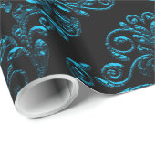 Big Gothic IV Damask Elegant Holiday Cadeaupapier (Rol Hoek)