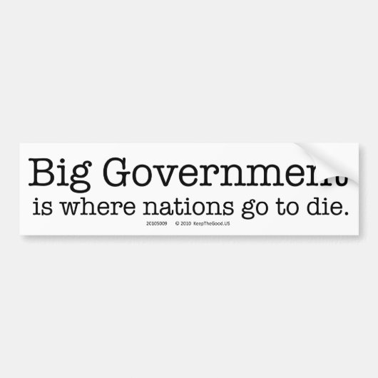 "Big Government" bumper sticker (Voorkant)