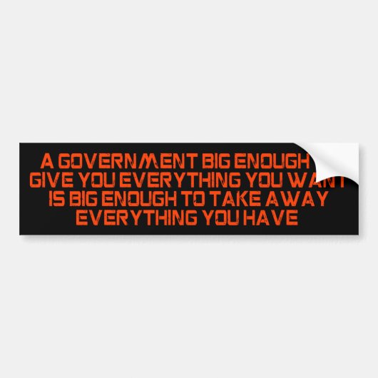 big_government bumpersticker (Voorkant)