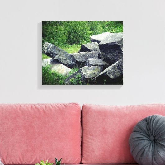 Big Granite Rocks Natuur Canvas Afdruk (Insitu (Woonkamer))