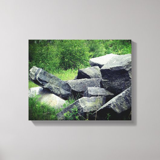 Big Granite Rocks Natuur Canvas Afdruk (Voorkant)